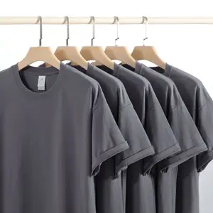 Benutzer definierte 230g T-Shirts Logo Muster Hitze presse Stickerei DTG Siebdruck Hochwertige Unisex-T-Shirts aus reiner Baumwolle