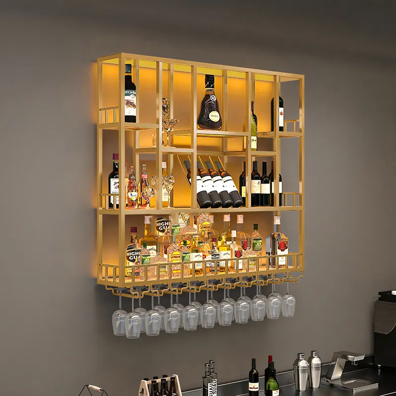 Bar Counter Hanging Wine Rack Wine Glasses Holder Wine Stand Holder