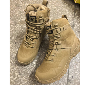 Botas tácticas personalizadas DFA01 azul y negro, transpirables, de corte alto, medio y bajo. - Product Image 3