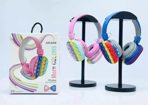 Audífonos JKK de Silicona con Burbujas, <span class=keywords><strong>Auriculares</strong></span> Inalámbricos Antiestrés, Audífonos con Burbujas de Arcoíris, Audífonos con Botones para Presionar - Product Image 3