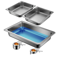 Nouveau style – Réchaud de buffet d'hôtel SIR en acier inoxydable isolé pour restaurant, avec couvercle rabattable, modèle S24073003, logo personnalisé