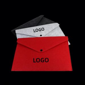 Porte-documents A4 en feutre chimique portable, couleur unie, avec logo personnalisé, pour dossiers professionnels - Product Image 1