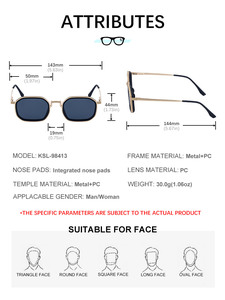 <span class=keywords><strong>Gafas</strong></span> de Sol Partagas Retro de Diseño Personalizado con Logotipo, Estilo Punk, Marco Metálico, Bisagra de Resorte, Protección UV400 para Hombre - Product Image 6