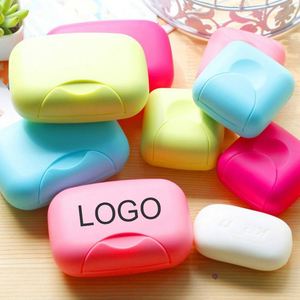 Boîte à savon de voyage et de vacances de grande taille, pratique et créative, en plastique, avec impression de logo personnalisé, avec couvercle - Product Image 1