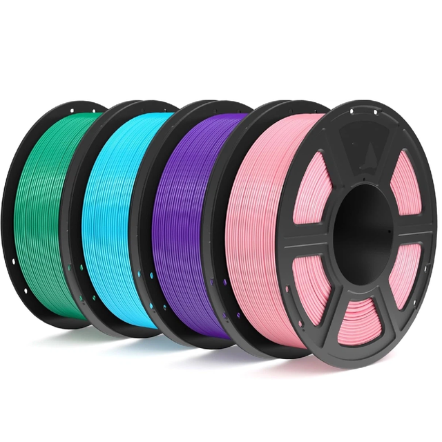 Greentech Bright Color 30+ Colors High Compatibility 1KG 1.75mm Silk PLA 3D Filament FDM 3D Printer +/-0.02mm Tolerance
