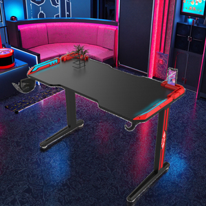 Bàn làm việc chơi game PC bằng sợi carbon đen RGB 120cm, có thể tùy chỉnh, bán trực tiếp từ nhà máy, có thể kéo dài - Product Image 2