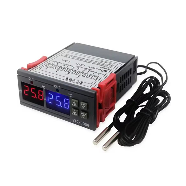 12V 24V 110V 220V STC-3008 Dual Digital Temperature Controller Incubator Thermostat