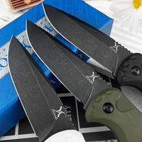 Couteau de poche HUAAO 4300 en acier D2 pour le camping, la chasse et l'EDC, haute dureté, pliable, manche en fibre G10, OEM