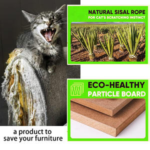 Tiragraffi per mobili da condominio <span class=keywords><strong>Cat</strong></span> Tree <span class=keywords><strong>Tower</strong></span> per gattini Pet House Play - Product Image 2