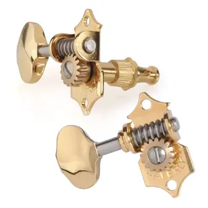 Wholesale HKAA CNC machined customized bronze brass guitar tuners guitar tuning pegs metal high quality electric guitar knobs