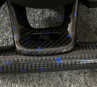 Volant en cuir et fibre de carbone à palettes magnétiques LED modifiées pour VW Golf 7 Golf 6 R 7 R Golf7 Mk7 gti 7r