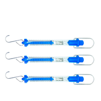 Dynamomètre à ressort cylindrique transparent pour l'éducation scolaire, instrument pédagogique de physique, ergomètre avec crochet
