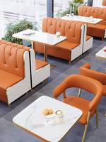 Ensemble table et chaises en PU durable et écologique pour salon de thé, snack, restaurant, burger, pâtisserie, fast-food, café – Idéal pour influenceurs