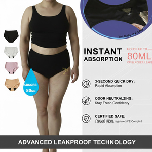 Hygieia 80ML Culottes menstruelles super absorbantes pour flux abondant, protection menstruelle anti-fuites à 6 couches pour une sécurité toute la nuit - Product Image 3