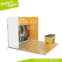 Stand d'exposition facile à monter 10x10, stand pop-up personnalisable, comptoir promotionnel pour exposition commerciale