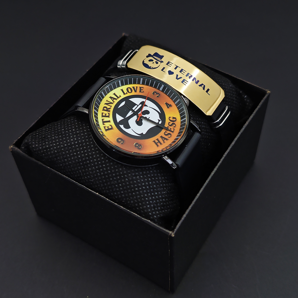 Black men's watch + Bracelet, without box