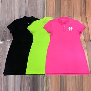 Vestido Polo Clásico de Tres Botones al por Mayor, Bordado Personalizado, Corte Ajustado, Tejido de Algodón Piqué, Manga Corta, Mini Vestido Polo - Product Image 5