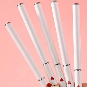 Haute qualité Nylon acrylique 12 pièces/ensemble coeur métal poignée Nail Art brosse étiquette privée sculpture peinture UV Gel stylo pour Nail Art - Product Image 3