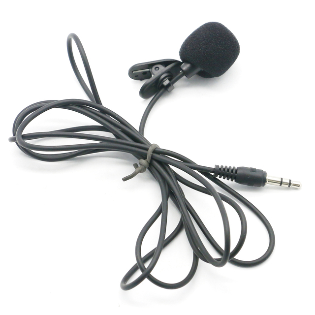 Professional Portable Clip-on Mic Mini Lapel Lavalier Microphone 150cm Clip Microphone Black