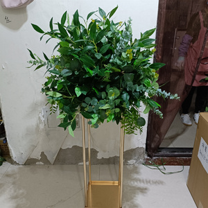 Ifg רומנטי שולחן עבודה רומנטי קישוט 50 ס "מ קוטר עלים ירוקים ירוק - Product Image 5