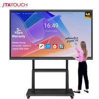ITATOUCH HT-86D Panel Datar Interaktif Resolusi Tinggi 4K UHD 65/75/85-Inci dengan Pena Magnetik Sentuh Inframerah untuk Pendidikan/Pertemuan