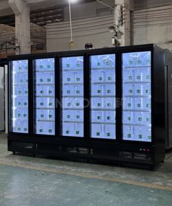 <span class=keywords><strong>Porte</strong></span> en verre verticale Réfrigérateur d'affichage <span class=keywords><strong>de</strong></span> boissons à 5 portes LINKOOL Ventilateur commercial Réfrigérateur Contrôle numérique <span class=keywords><strong>de</strong></span> la température pour - Product Image 5