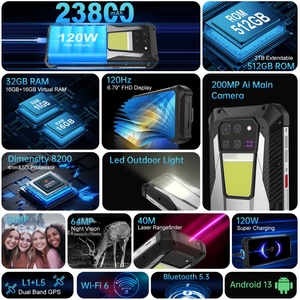 Smartphone robuste 5G 8849 Tank 3, 32 Go/512 Go, appareil photo principal 200 MP, sans mesure laser, batterie 23800 mAh, 8849 Tank 3 - Product Image 2