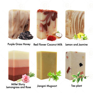 Savon artisanal biologique naturel pressé à froid à base de carthame et de beurre de karité, lissant, éclaircissant, hydratant, à base de plantes, pour le corps - Product Image 3