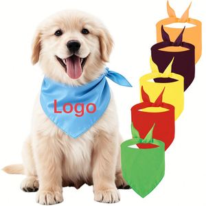 Bandana personnalisée en polyester imprimé avec logo, douce et confortable, pour chiens de petite, moyenne et grande taille – Vente en gros - Product Image 1