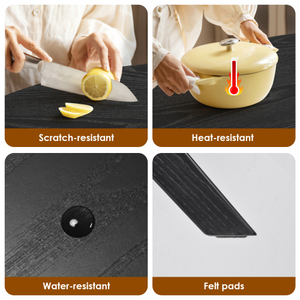 47.2" <b>Solid</b> Walnut <b>Round</b> <b>Dining</b> <b>Table</b> for 6 with Intersecting Pedestal Base Antique Design Hotel Use - Product Image 6