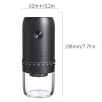 Nouveau moulin à café électrique USB portable, 40 vitesses, réglage externe, rechargeable, boîtier en plastique, utilisation hôtelière, mini moulin