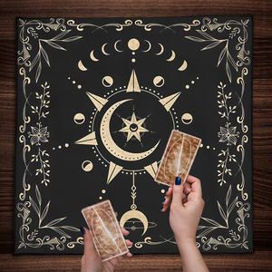 Tela de altar místico para Luna <span class=keywords><strong>Tarot</strong></span> bruja adivinación astrología juegos de mesa oráculo tarjeta Mat 1 pieza mantel de papel decoración de extensión - Product Image 4