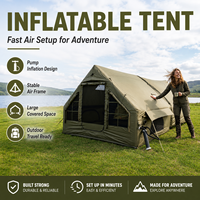 Tente de camping de luxe, installation facile, résistante au vent, 2 chambres, tente gonflable, tente de toit, voyage en plein air