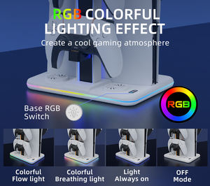 RGB многофункциональная охлаждающая вертикальная подставка с двойным контроллером зарядная док-станция для Ps5 Slim Digital/Disc Version консоль - Product Image 4