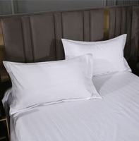 Ensemble de literie d'hôtel en gros 100% coton blanc pur épaissi écologique Ensemble de housse de couette 4 pièces 300 fils toutes saisons