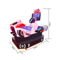 Vente en gros de simulateur électronique de jeu vidéo d'arcade pour enfants-simulateur de conduite de voiture de course d'amusement jeux à pièces 220v