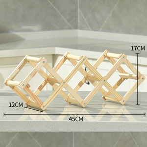 Giá Rượu Bằng Gỗ Sáng Tạo Hiện Đại Đứng Miễn Phí Giá Chai Rượu Để Bàn - Product Image 4