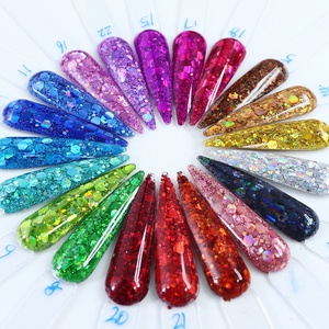 50g Laser Hexagon Nail Glitter Powder Mixed Size Colorful Large <b>Sequins</b> for Nail Art Decoration - Product Image 2
