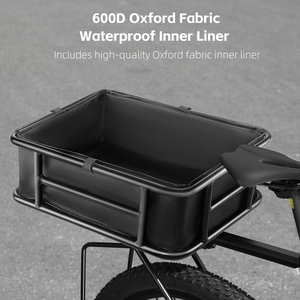 WEST BIKING <span class=keywords><strong>panier</strong></span> arrière de vélo en alliage d'aluminium stable amélioré étanche grande capacité épaissi <span class=keywords><strong>panier</strong></span> arrière de vélo électrique - Product Image 4