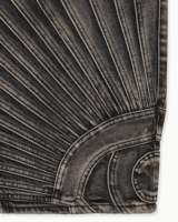 Pantalon en jean Y2K pour homme, style streetwear vintage noir délavé, avec empiècements et coutures personnalisées, qualité supérieure, OEM/ODM, collection 2026