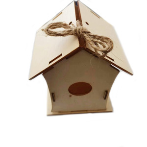 Gỗ chưa hoàn thành birdhouse Kit trẻ em bằng gỗ nghệ thuật thủ công mỹ nghệ dự án cho chàng trai cô gái giáng sinh tường dấu hiệu hộp gỗ - Product Image 2