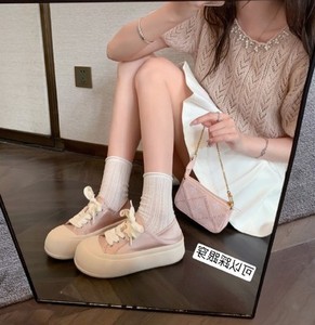 Chaussures tendance à bout large, style décontracté, en soie douce, semelle épaisse confortable, à lacets, pour le quotidien - Product Image 2