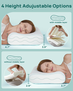 Oreiller orthopédique ergonomique à contour réglable pour le dos et le ventre, idéal pour dormir sur le côté - Product Image 5