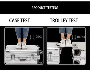 Snelle, gepersonaliseerde, volledig aluminium koffer handbagage luxe merk cabinebagage met spinnerwielen en TSA-slot - Product Image 6