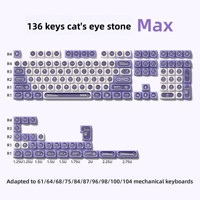 XVX Cat's Eye Max Crescent-Shaped Matte Translucent Personalized PC Frosted Texture Magnetic-Switch Keyboard Keycaps Key Puller