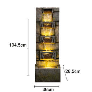 Ornamenti da giardino moderni per la casa lontana, cascata all'aperto con fontana a cascata leggera per interni - Product Image 2