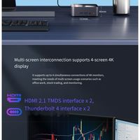 Nouveauté 2025 Ordinateur de bureau commercial miniature Lenovo BaiYing NUC13 Plus Core I7-13620H 16G 512GB Ordinateur de bureau Lenovo
