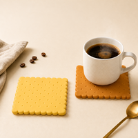 Sous-verre carré en silicone pour biscuits, résistant à la chaleur, antidérapant, lavable, réutilisable, pour la maison, le café, le restaurant, vente en gros