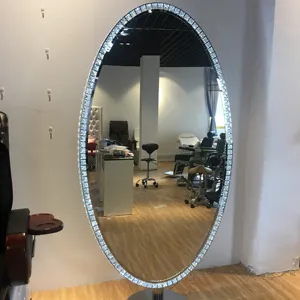 Parrucchiere specchio stazione di stazione di stilista di capelli per barbiere stazione specchio con la luce
