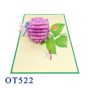 Hot Selling Handmade 3D Flowers Pop-up <b>Paper</b> <b>Craft</b> Customized Greeting Card From Vietnam Supplier - Product Image 1